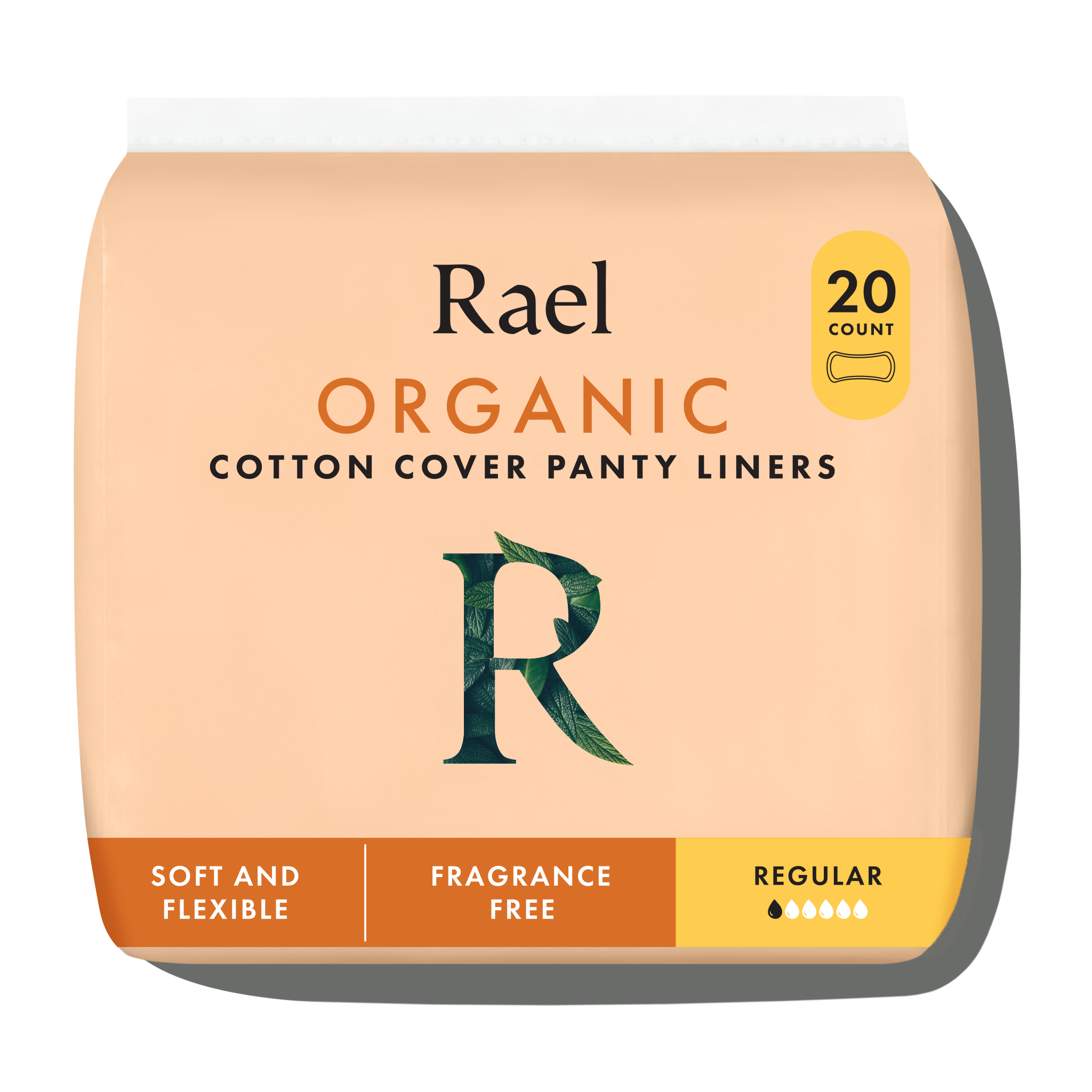 Regular Unscented Panty Liners Made With Organic Cotton